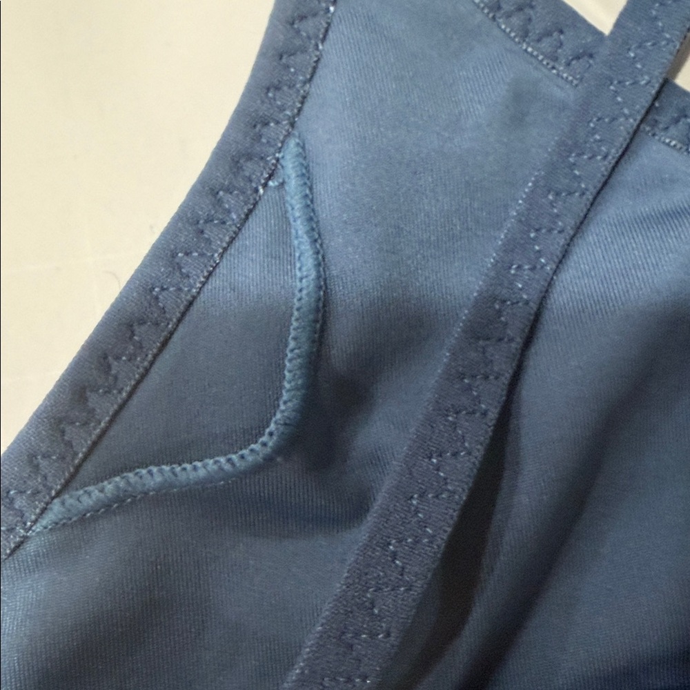 BETTER BODIES Blue Strappy Crossback Sports Bra. Gently used - Picture 5 of 8
